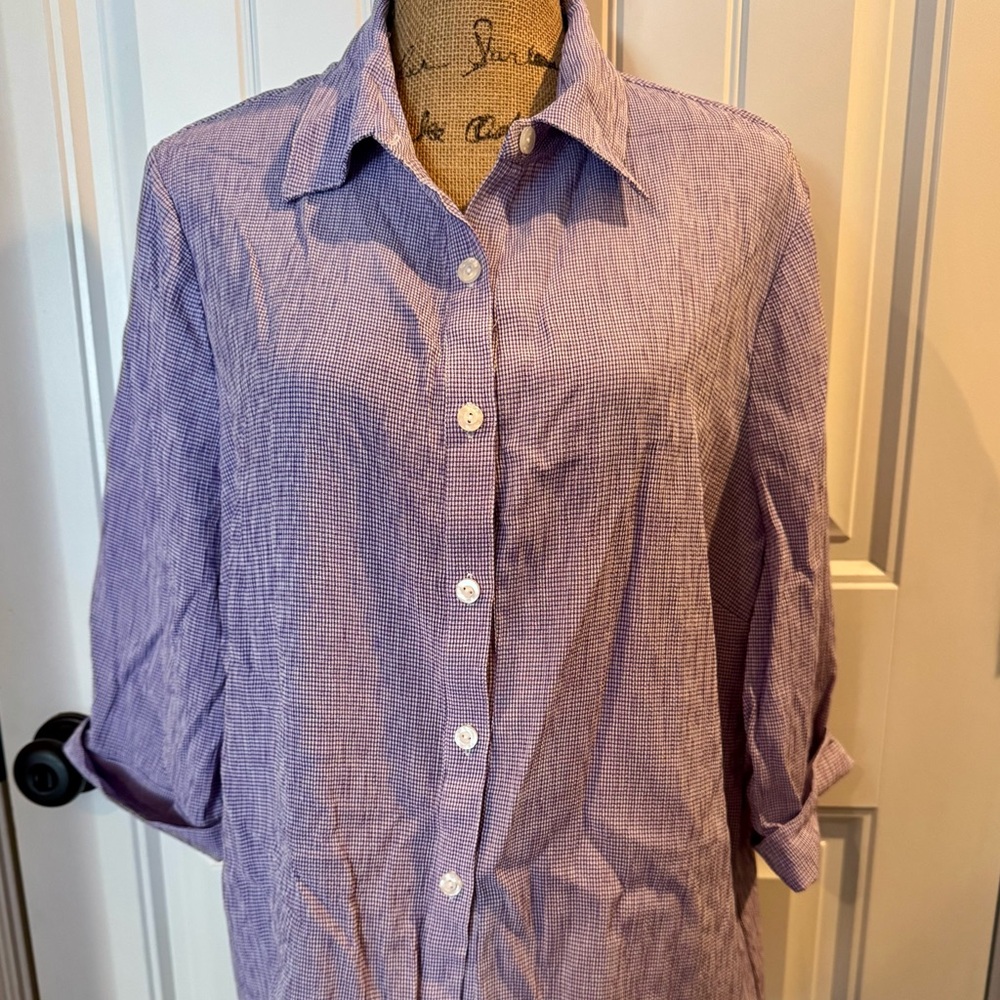 Christopher & Banks Women’s Purple Button Up Top. NWT